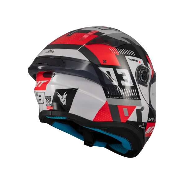 KASK MT HELMETS TARGO S B5 KIRMIZI SERGİO GARCIA - Resim 4