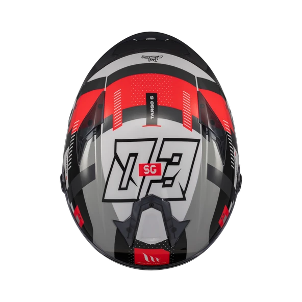 KASK MT HELMETS TARGO S B5 KIRMIZI SERGİO GARCIA - Resim 6
