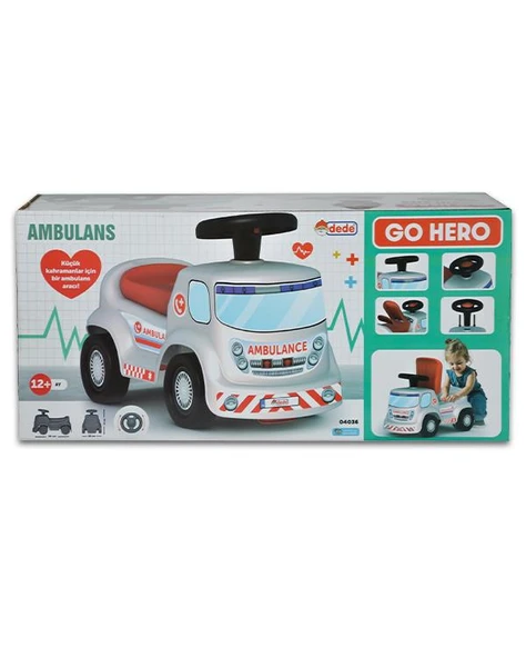 Dede Oyuncak Go Hero Ambulans Aracı 04036 ürün görseli 1