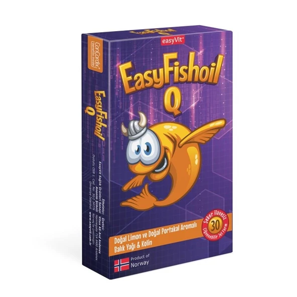 Easy Fishoil Q 30 Limon ve Portakal Aromalı ürün görseli 1