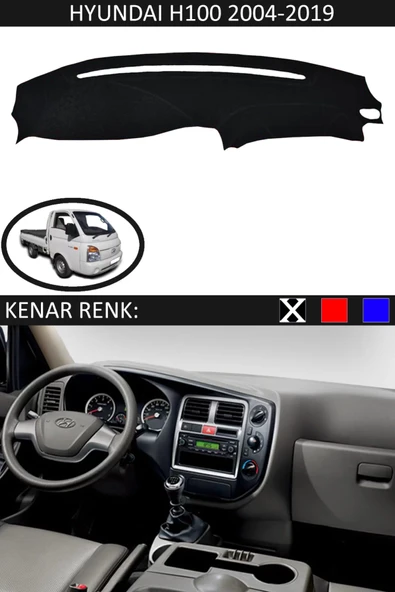 Torpido Koruma Halısı Siyah Kenar Renk Siyah Hyundai H100 2004-2019 ile Uyumlu ürün görseli 1