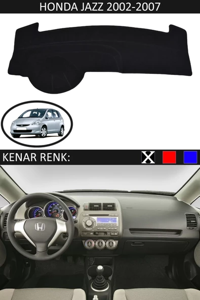 Torpido Koruma Halısı Siyah Kenar Renk Siyah Honda Jazz 2002-2007 ile Uyumlu ürün görseli 1