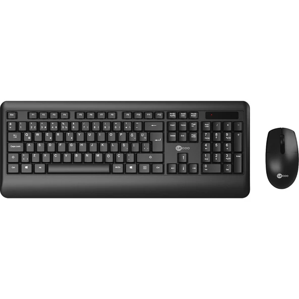 Lecoo Kw202 Kablosuz Klavye & Mouse Set Siyah ürün görseli 1