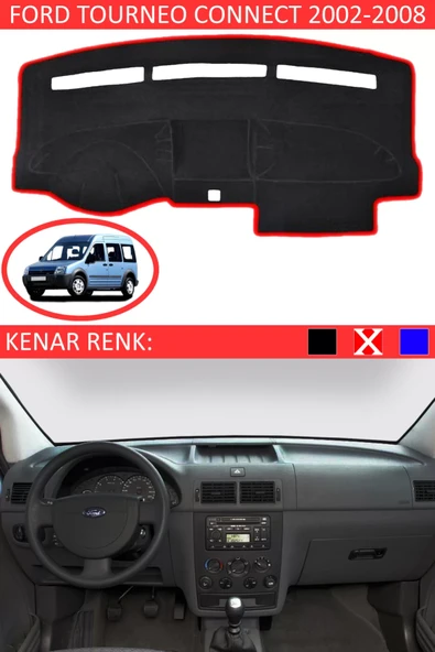 Torpido Koruma Halısı Kırmızı Ford Tourneo Connect 2002-2008 ile Uyumlu ürün görseli 1