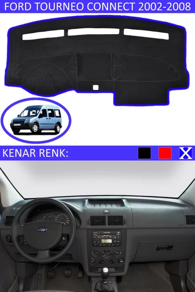 Torpido Koruma Halısı Mavi Ford Tourneo Connect 2002-2008 ile Uyumlu ürün görseli 1