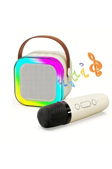 Mini Kablosuz Bluetooth Karaoke Hoparlör Kareoke Makinesi Çocuklar İçin Evde Karaoke Seti ürün görseli 1
