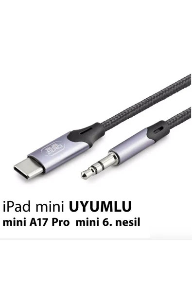 iPad Mini A17 Pro iPad mini 6.nesil Uyum Metal Başlık AUX Kablo Ses Dönüştürücü Hasır TypeC Çevirici ürün görseli 1