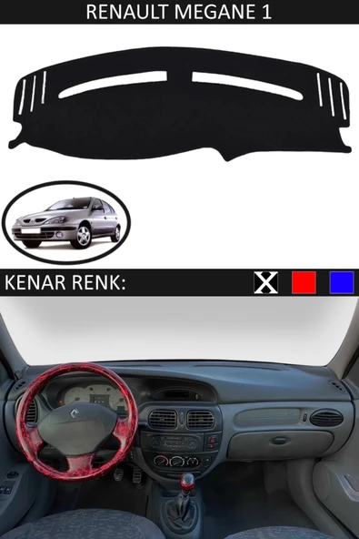Torpido Koruma Halısı Siyah Kenar Renk Siyah Renault Megane 1 ile Uyumlu ürün görseli 1