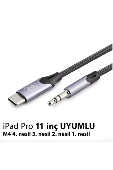 iPad 11inç M4 1. 2. 3. 4. Uyumlu Metal Başlık AUX Kablo Ses Dönüştürücüsü Type-C Çeviricisi ürün görseli 1