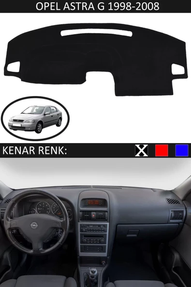Torpido Koruma Halısı Siyah Kenar Renk Siyah Opel Astra G 1998-2008 ile Uyumlu ürün görseli 1