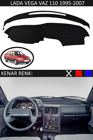 Torpido Koruma Halısı Siyah Kenar Renk Siyah Lada Vega Vaz 110 ile Uyumlu ürün görseli 1