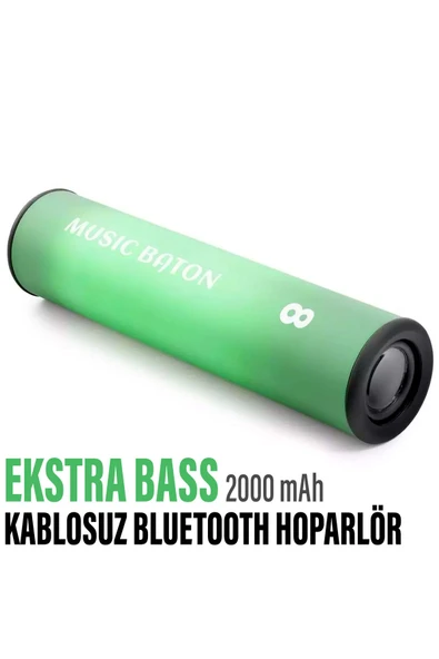 Kablosuz Silindir Bluetooth Hoparlör Speaker Ekstra Bass Ses Bombası 2000 mAh IP65 Su Geçirmez ürün görseli 1