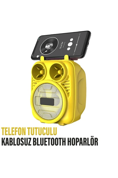 Kablosuz Bluetooth Hoparlör Speaker  Telefon Tutucu Rgb Hoparlör Renkli Işıklı Ses Bombası 5W ürün görseli 1