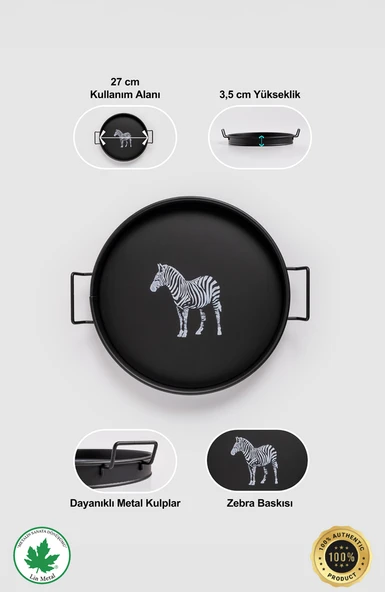 Zebra Baskılı Tepsi 26cm - Resim 5