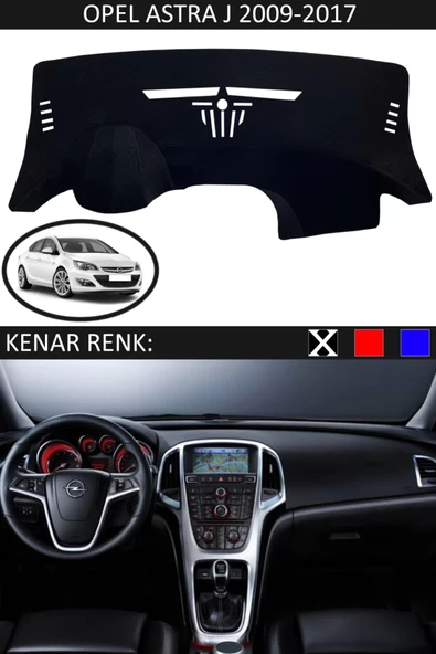Torpido Koruma Halısı Siyah Kenar Renk Siyah Opel Astra J 2009-2017 ile Uyumlu ürün görseli 1