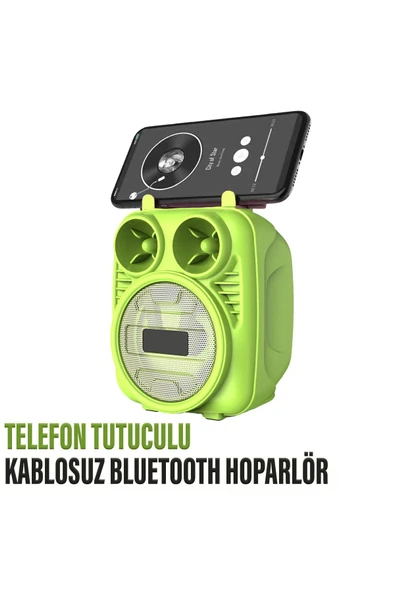 Kablosuz Bluetooth Hoparlör Speaker  Telefon Tutucu Rgb Hoparlör Renkli Işıklı Ses Bombası 5W ürün görseli 1