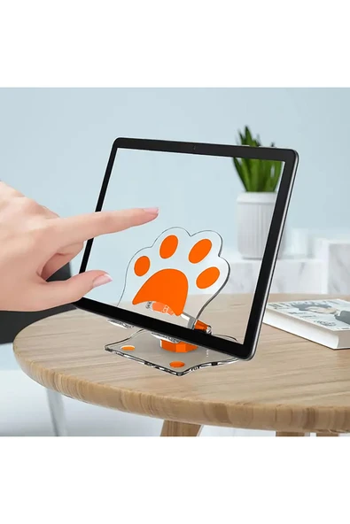 Masaüstü Telefon Ve Tablet Tutucu 360° Dönebilen Katlanabilir Taşınabilir Kaliteli Telefon Standı ürün görseli 1
