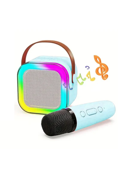 Mini Kablosuz Bluetooth Karaoke Hoparlör Kareoke Makinesi Çocuklar İçin Evde Karaoke Seti ürün görseli 1