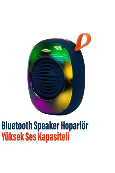 Kablosuz Bluetooth Hoparlör 5W RGB Led Işıklı Speaker Ses Bombası 1200 mAh Güçlü Ses Kalitesi ürün görseli 1