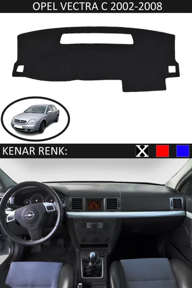 Torpido Koruma Halısı Siyah Kenar Renk Siyah Opel Vectra C 2002-2008 ile Uyumlu ürün görseli 1