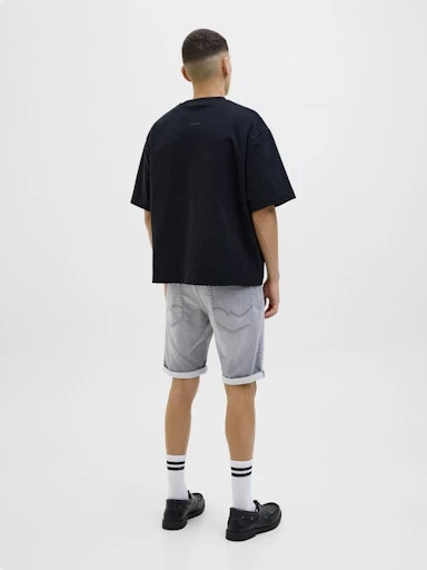 JACK JONES Erkek Grey Denim Şort 12269502 - Resim 6