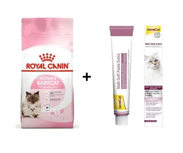Royal Canin Mother BabyCat  Yavru Kuru Kedi Maması 4 Kg + Gimcat Malt 100 Gr ürün görseli 1
