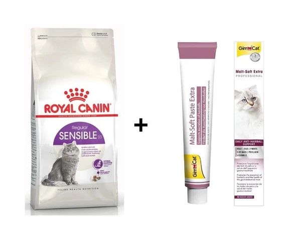 Royal Canin Sensible 33 Kuru Kedi Maması 2 kg + Gimcat Malt 100 Gr ürün görseli 1
