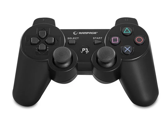 Rampage SG-RPS3 Siyah PS3 Bluetooth Çift Titreşimli Joypad (Şarj Kablosu Dahil) ürün görseli 1
