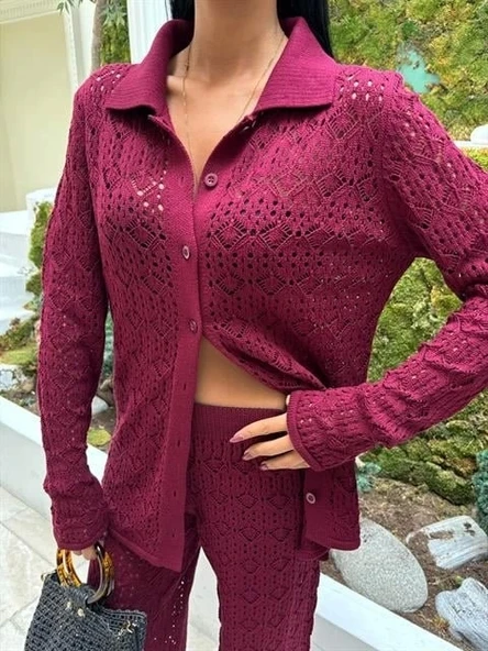 Odette Ajurlu Triko Pantolon Takım 9934 - Resim 3