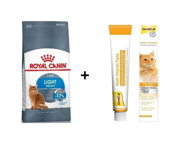 Royal Canin Light Weight Kedi Maması 8 Kg + Gimcat Multivitamin 100 Gr ürün görseli 1