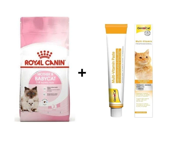 Royal Canin Mother BabyCat  Yavru Kuru Kedi Maması 4 Kg + Gimcat Multivitamin 100 Gr ürün görseli 1