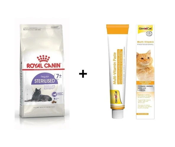 Royal Canin +7 Yaş Üzeri Kısırlaştırılmış Kedi Maması 1,5 Kg + Gimcat Multivitamin 100 Gr ürün görseli 1