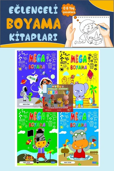 Mega Boyama Seti (4 Kitap) ürün görseli 1
