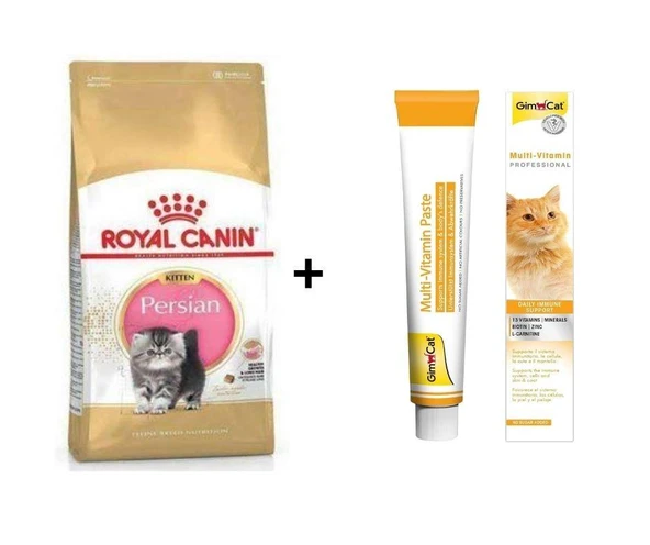 Royal Canin Kitten Persian Yavru Kedi Maması 2 kg + Gimcat Multivitamin 100 Gr ürün görseli 1