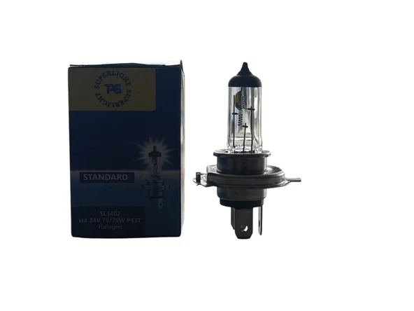 SUPERLIGHT TIRNAKLI 24V H4 HALOGEN AMPÜL ürün görseli 1