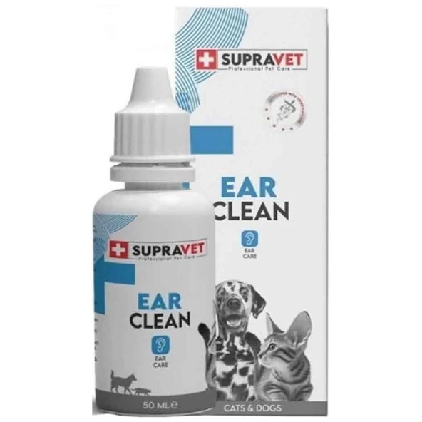 Supravet Ear Clean Kedi Köpek Kulak Temizleme Solüsyonu 50 Ml ürün görseli 1