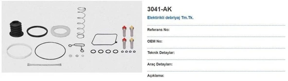 ELEKTRIKLI HAVALI DEBRIYAJ MERKEZI TAMIR TAKIMI MERCEDES AXOR 1840 OTOMATIK SANZIMAN ürün görseli 1