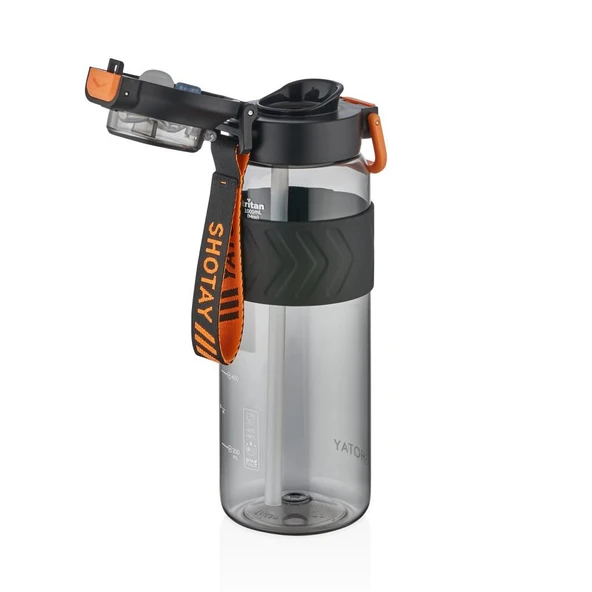 Shotay Direction Su Matarası Tritan Siyah 1000Ml - Resim 2