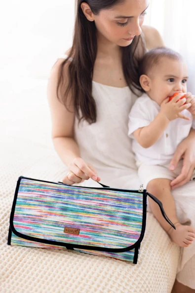 Bebek Alt Açma Bakım Çantası Organizerli Anne Bebek Yenidoğan Değiştirme Minderi Bb-504 ürün görseli 1