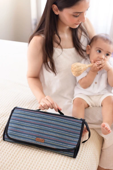 Bebek Alt Açma Bakım Çantası Organizerli Anne Bebek Yenidoğan Değiştirme Minderi Bb-503 ürün görseli 1