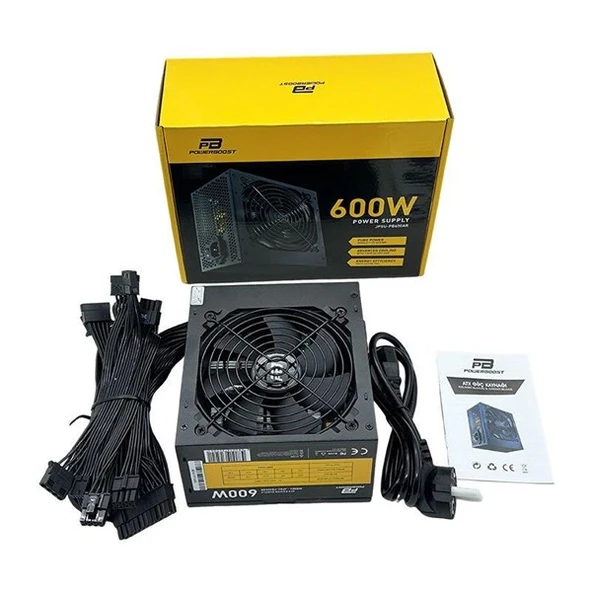 PowerBOOST 600W PB600AR 12cm Fanlı Power Supply - Resim 2