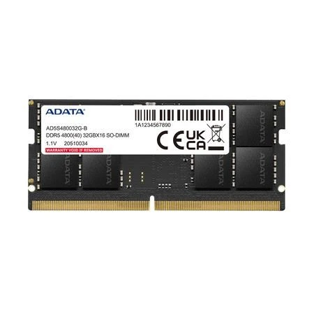 ADATA 32GB DDR5 4800MHZ CL40 NOTEBOOK RAM VALUE AD5S480032G-B KUTUSUZ ürün görseli 1