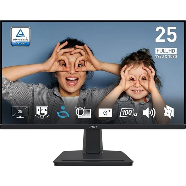 MSI 24.5" FLAT IPS PRO MP251 E2 1MS 120HZ HDMI-DP EV İŞ MONİTÖRÜ 1920X1080 ürün görseli 1