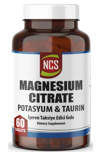Ncs Magnezyum Sitrat 4 Lü Form 60 Tablet (POTASYUM KALİUM) & Vitamin B6 Magnesium Citrate Taurin ürün görseli 1