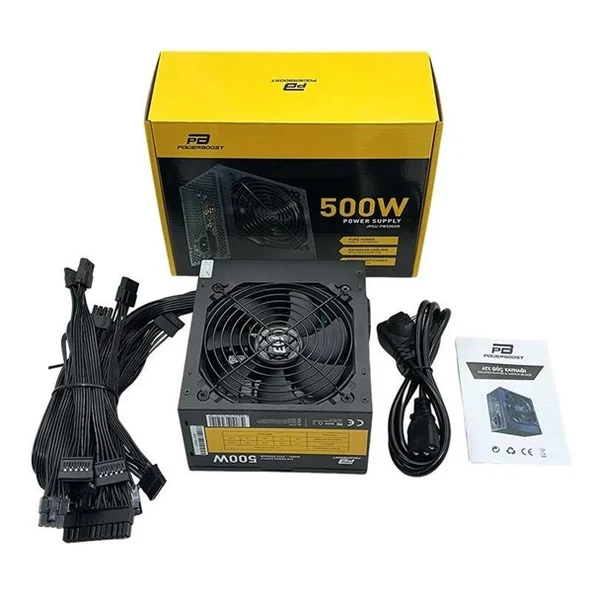 PowerBOOST 500W PB500AR 12cm Fanlı Power Supply - Resim 2