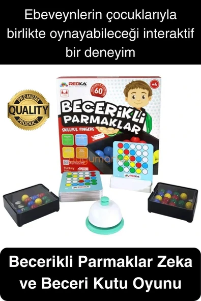 Kutulu Becerikli Parmaklar Zeka ve Beceri Oyunu El Göz Koordinasyon Geliştiren Motor Beceri Aktivite ürün görseli 1