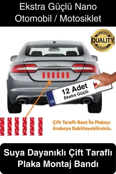Ekstra Güçlü Suya Dayanıklı Çift Taraflı Otomobil Motosiklet Kamyon Plaka Yapıştırma Montaj Bandı ürün görseli 1