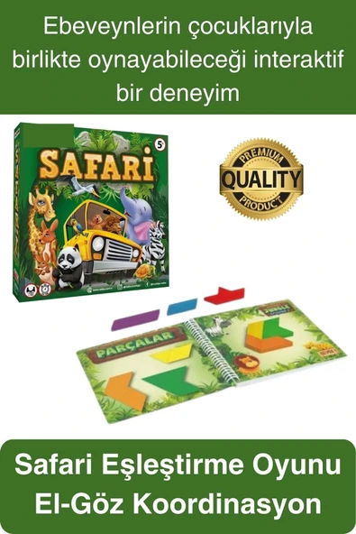 Safari Eşleştirme Dikkat Oyunu El Beceri Temel Motor Gelişim Öğretici Eğitici Kutulu Zeka Oyunu ürün görseli 1