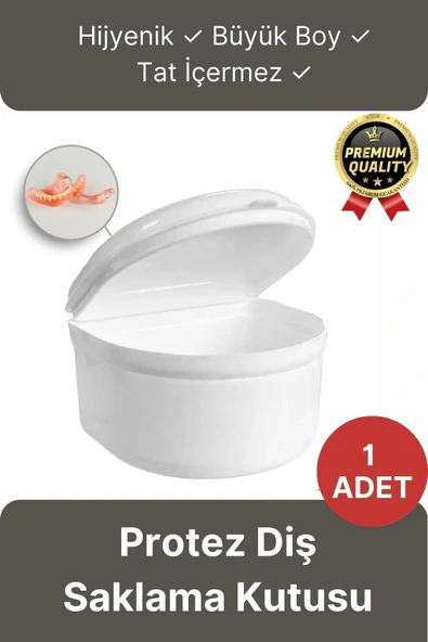 Premium Plastik Büyük Boy Hijyenik Gece Plak Protez Diş Taşıma Koruma Saklama Kutusu Kabı 1 Adet ürün görseli 1