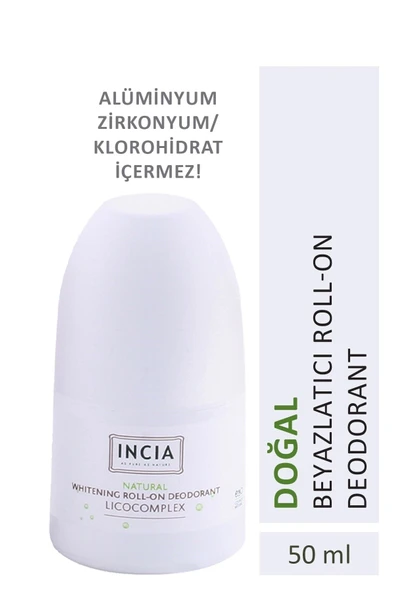 Incia Doğal Beyazlatıcı Roll-on Deodorant Whitening 50 ml ürün görseli 1
